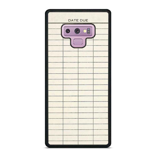 Vintage Library Card Samsung Galaxy Note 9 Case Cover
