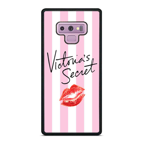 Victoria Secret Pink Stips Lips Samsung Galaxy Note 9 Case Cover