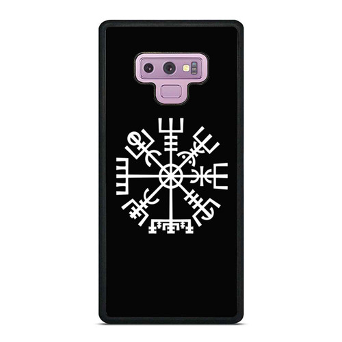 Vegvisir Viking Compass White Black Symbol Samsung Galaxy Note 9 Case Cover