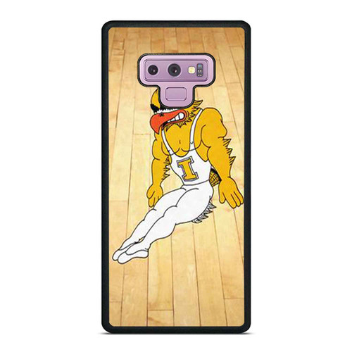University Of Iowa Mascot Herky The Hawk Gymnastics Jim Hutchinson Illustration Samsung Galaxy Note 9 Case Cover