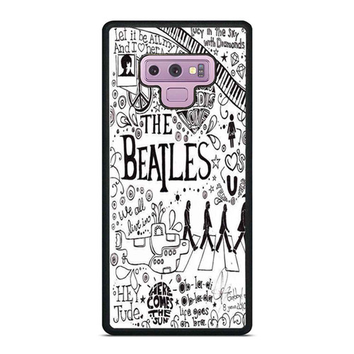 The Beatles Lyric Pattern Samsung Galaxy Note 9 Case Cover