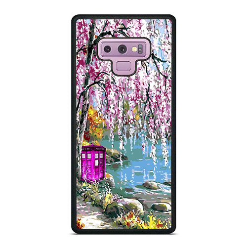 Tardis Art Cherry Blossom River Painting 1 Samsung Galaxy Note 9 Case Cover