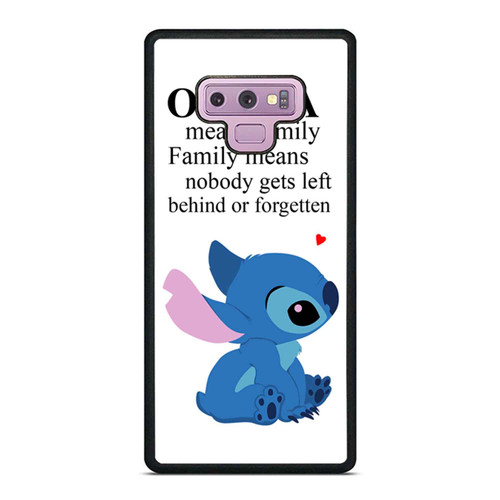 Stitch Ohana Quote Samsung Galaxy Note 9 Case Cover