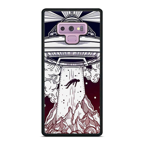 Space Ship Abduction Of Alien 1 Samsung Galaxy Note 9 Case Cover