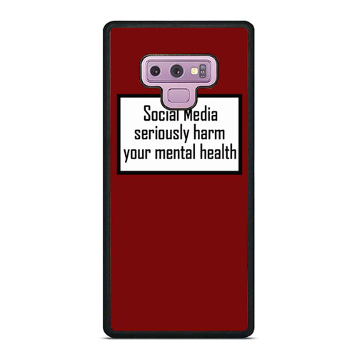 Social Media Seriously Harm Your Mental Health Maroon Samsung Galaxy Note 9 Case Cover