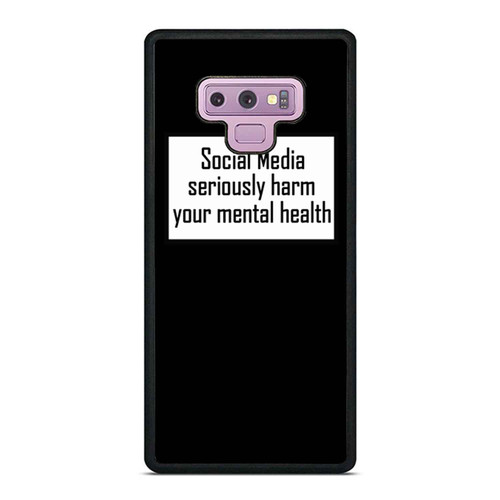 Social Media Seriously Harm Your Mental Health Black Samsung Galaxy Note 9 Case Cover