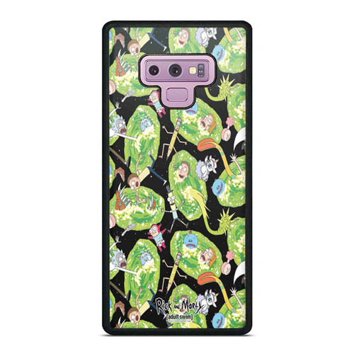 Rick And Morty Portal Pattern Samsung Galaxy Note 9 Case Cover