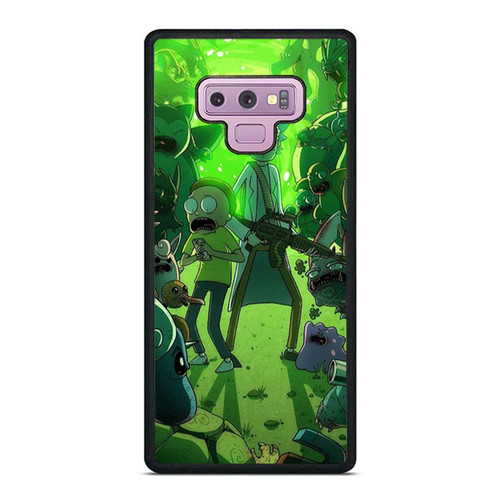 Rick And Morty All Characters Pokemon Attack Funny Parody Samsung Galaxy Note 9 Case Cover