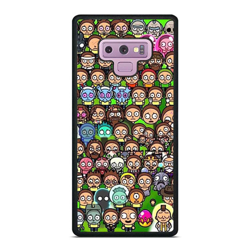 Rick And Morty All Characters Emoji Funny Parody Samsung Galaxy Note 9 Case Cover