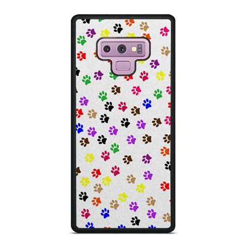 Paw Colorful Print Pattern Samsung Galaxy Note 9 Case Cover