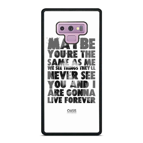 Oasis Lyric Love Forever Samsung Galaxy Note 9 Case Cover