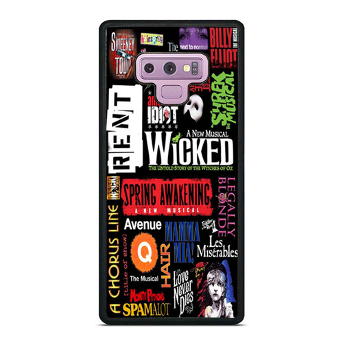 Musical Broadway Collage Samsung Galaxy Note 9 Case Cover