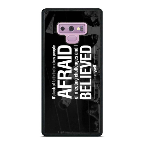 Muhammad Ali Quotes It'S Lack Of Faith That Makes People Afraid Samsung Galaxy Note 9 Case Cover