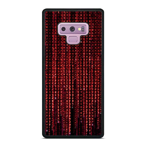Matrix Computer Binary Red Samsung Galaxy Note 9 Case Cover