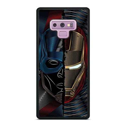 Marvels Defender Captain America And Iron Man Samsung Galaxy Note 9 Case Cover Marvels Defender Captain America And Iron Man Samsung Galaxy Note 9 Case Cover