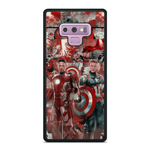 Marvel Iron Man And Captain America Samsung Galaxy Note 9 Case Cover