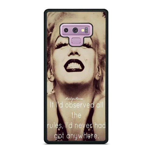 Marilyn Manroe Sometimes Good Things Fall Apart So Better Things Can Fall Together Samsung Galaxy Note 9 Case Cover