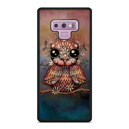 Little Rainbow Flower Owl Samsung Galaxy Note 9 Case Cover