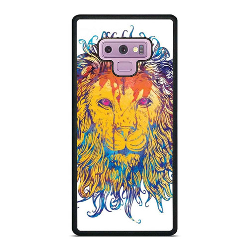 Lion Mural Watercolor Samsung Galaxy Note 9 Case Cover