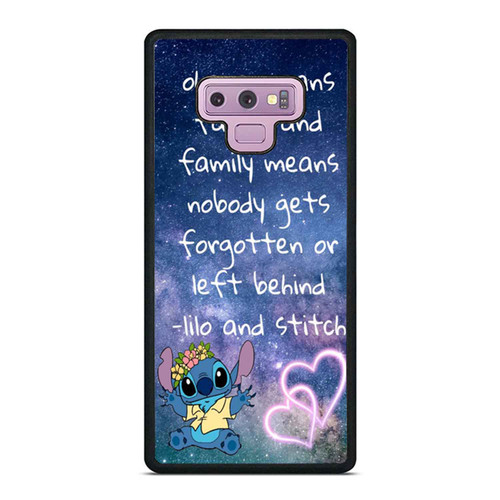 Lilo And Stitch Ohana Means Art Samsung Galaxy Note 9 Case Cover