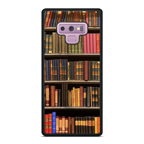 Library Bookshelf Bookcase Wallpaper Samsung Galaxy Note 9 Case Cover