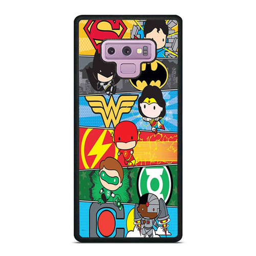 Justice League Dc Comic Chibi Samsung Galaxy Note 9 Case Cover