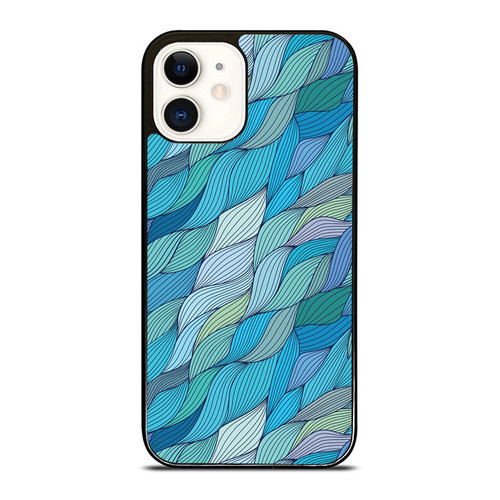 Seamless Wave Hand Drawn iPhone 12 Mini / 12 / 12 Pro / 12 Pro Max Case Cover