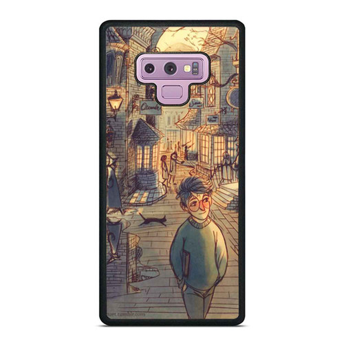 Jk Rowling Sketch Diagon Alley Harry Potter Samsung Galaxy Note 9 Case Cover