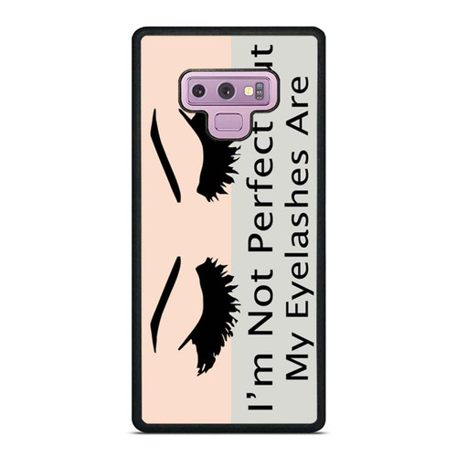 Im Not Perfect But My Eyelashes Are Bride Bridesmaid Brides Squad Mom Life Make Up Samsung Galaxy Note 9 Case Cover