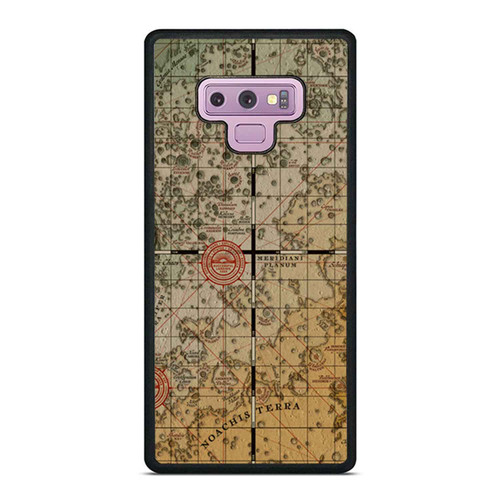 Here There Be Robots Map Samsung Galaxy Note 9 Case Cover