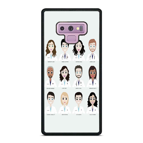 Grey'S Anatomy Characters Cartoon Samsung Galaxy Note 9 Case Cover
