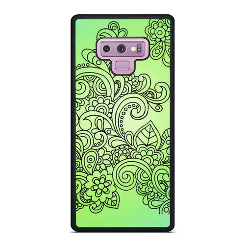 Gren White Flower Paisley Samsung Galaxy Note 9 Case Cover