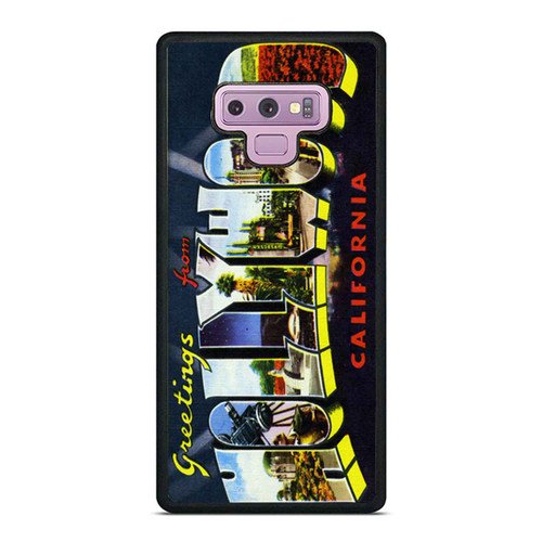 Greetings From Hollywood California Postcard Samsung Galaxy Note 9 Case Cover