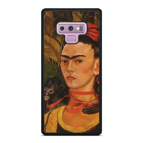 Frida Kahlo Self Portrait With Monkey Fan Art Samsung Galaxy Note 9 Case Cover