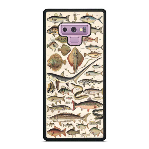 Fish Illustration From The Larousse Encyclopedia Samsung Galaxy Note 9 Case Cover