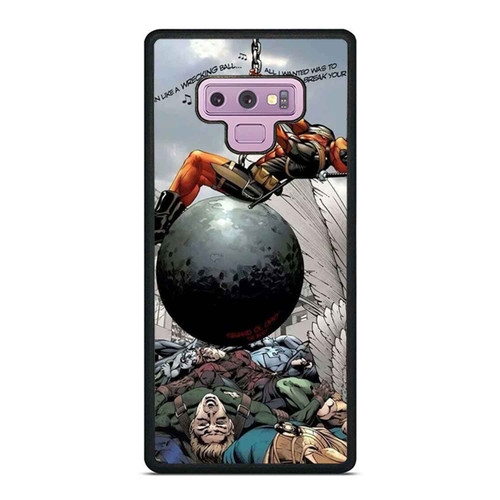 Deadpool Funny Movie As Miley Cyrus Wrecking Ball Parody Samsung Galaxy Note 9 Case Cover