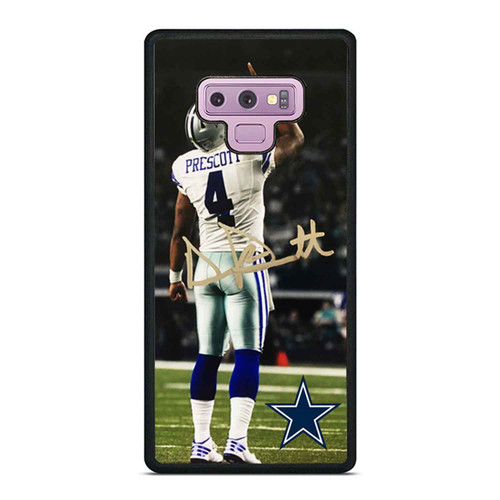 Dak Prescott Dallas Cowboys Rookie Signed Samsung Galaxy Note 9 Case Cover