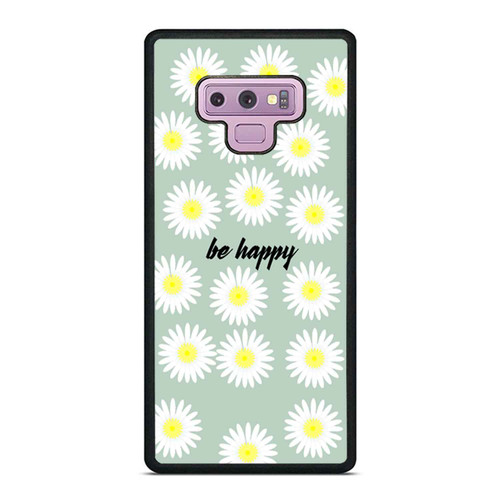 Daisy Flower Pattern With Be Happy Quote Cute Tumblr Blue Samsung Galaxy Note 9 Case Cover Daisy Flower Pattern With Be Happy Quote Cute Tumblr Blue Samsung Galaxy Note 9 Case Cover