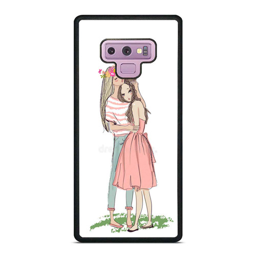 Cute Girls Embrace Stock Fan Art Samsung Galaxy Note 9 Case Cover