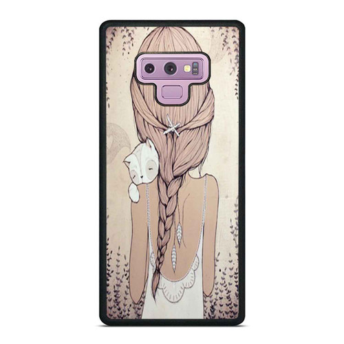 Charlie And Lola Girl With Kitten Samsung Galaxy Note 9 Case Cover