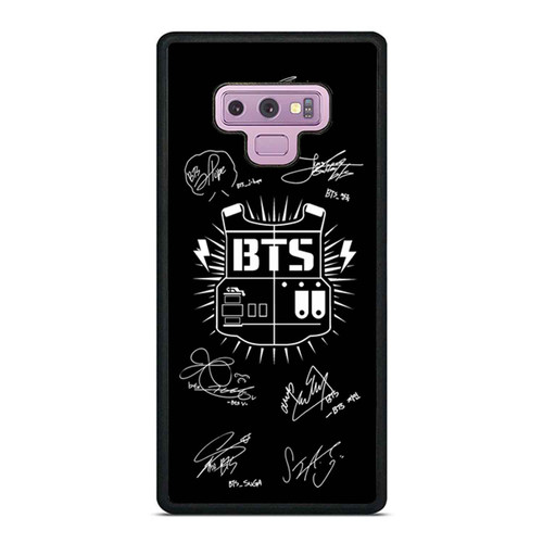 Bts Army Signatures Black Samsung Galaxy Note 9 Case Cover Bts Army Signatures Black Samsung Galaxy Note 9 Case Cover