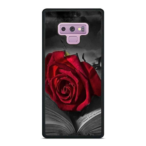 Book Red Rose Flower Art Samsung Galaxy Note 9 Case Cover