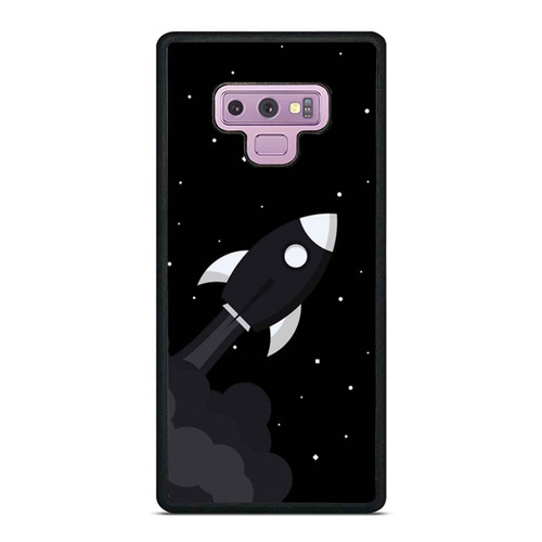 Black Rocket In Space Samsung Galaxy Note 9 Case Cover