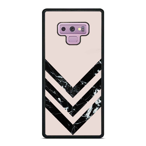 Black Marble Chevron Samsung Galaxy Note 9 Case Cover