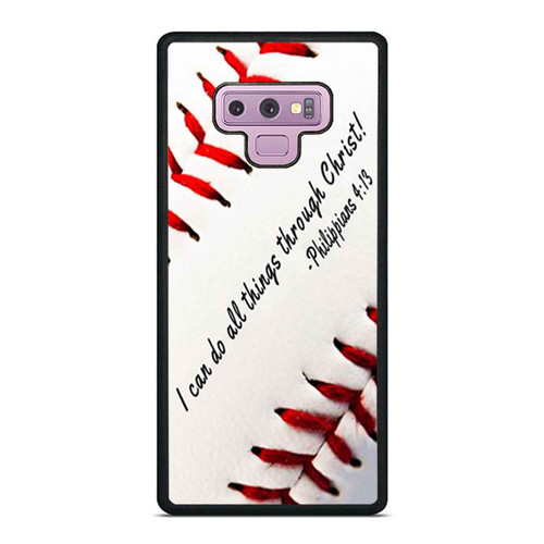 Baseball Sport Christian Bible Verse Quote Samsung Galaxy Note 9 Case Cover