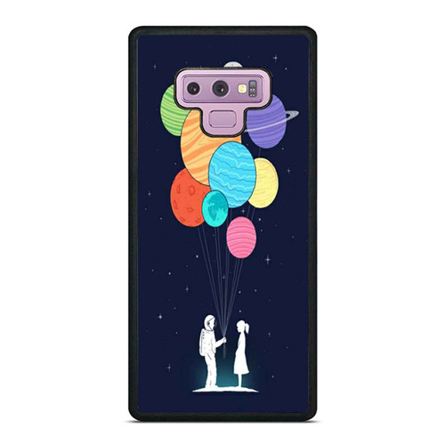 Astronaut Giving Balloon Solar System To Woman Samsung Galaxy Note 9 Case Cover