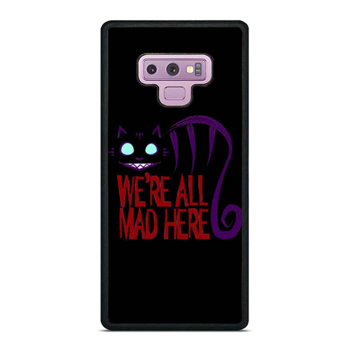 Alice In Wonderland Inspired We'Re All Mad Here 2 Samsung Galaxy Note 9 Case Cover