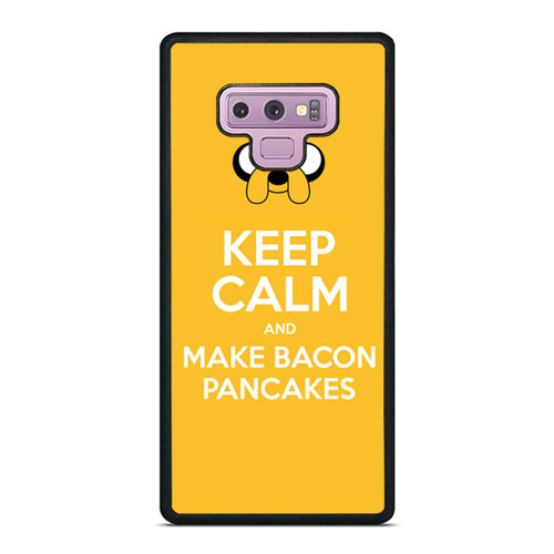 Adventure Time Jake Dog Keep Calm And Make Bacon Pancakes Funny Samsung Galaxy Note 9 Case Cover