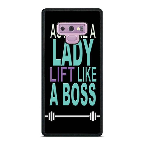 Act Like Lady Lift Like A Boss Funny Gym Fitness Quote Samsung Galaxy Note 9 Case Cover