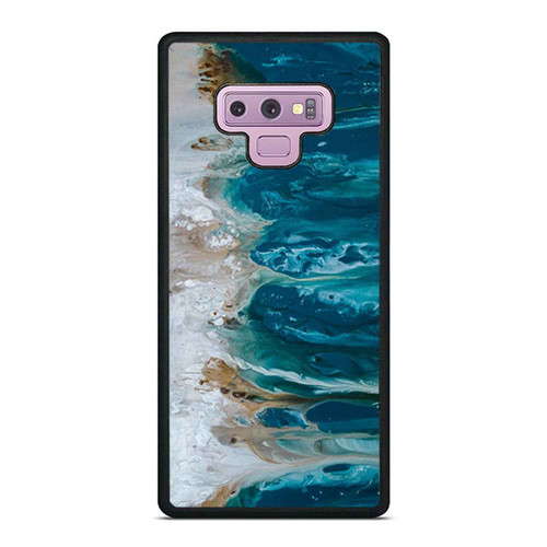 Abstract Art Blue Wall Art Coastal Landscape Giclee Samsung Galaxy Note 9 Case Cover